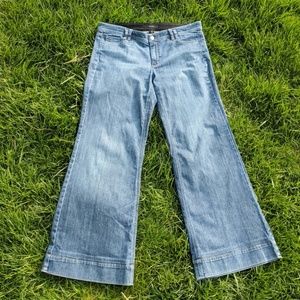 Noir Black Label wide leg straight blue jeans 14